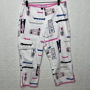 Itw by Claude Brown | Dog Motif Cropped Pants